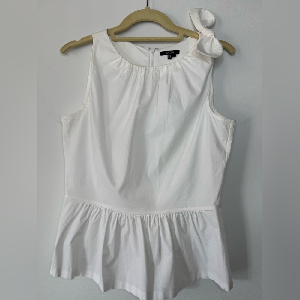 Raoul Peplum Tank – Size 10 – Bow Shoulder Detail